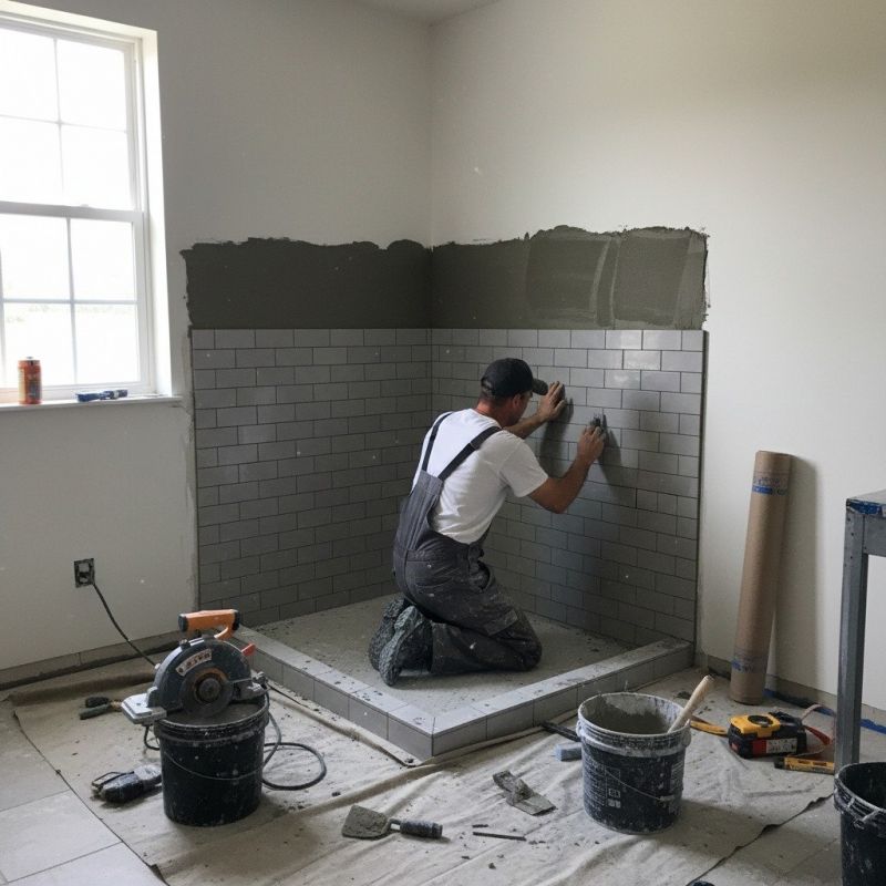 Shower Window Installation detail